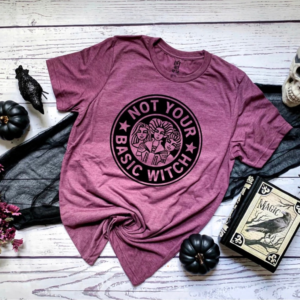 Not Your Basic Witch T-Shirt Crew Neck Tee